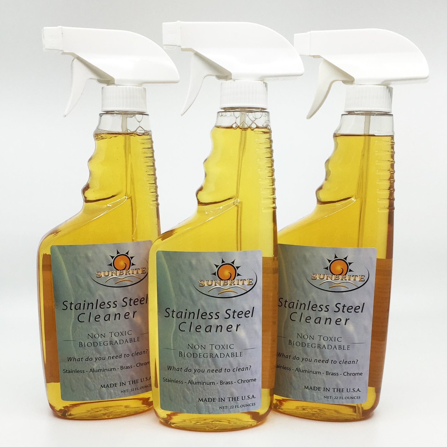 Stainless Steel Cleaner 3 Pack Bottles