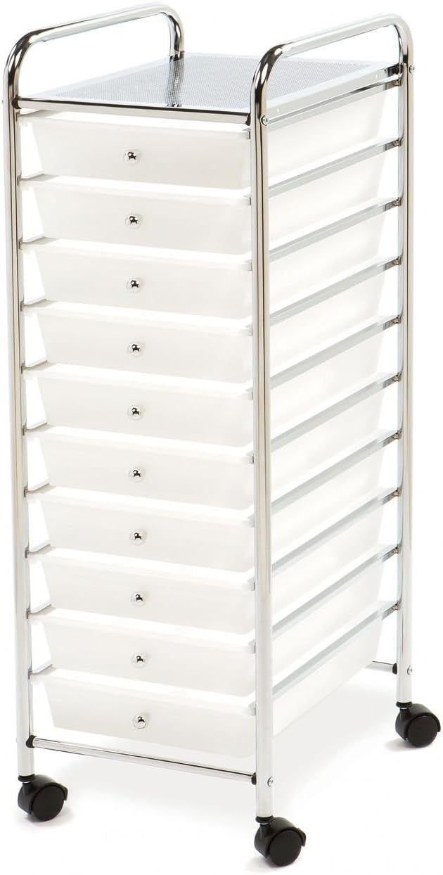 Seville Classics SHE16210B wózek z 10 szufladami 39,5 x 39 x 98 cm