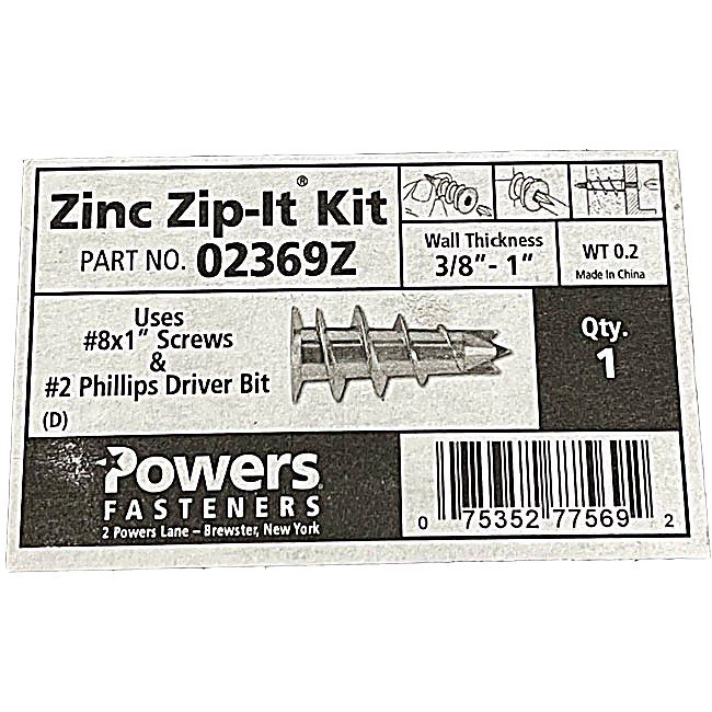 3/8" to 1' ZINC ZIP-IT KIT