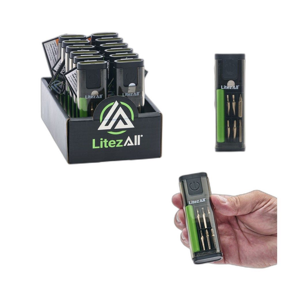 LitezAll Compact Screwdriver Set with Integrated Flashlight