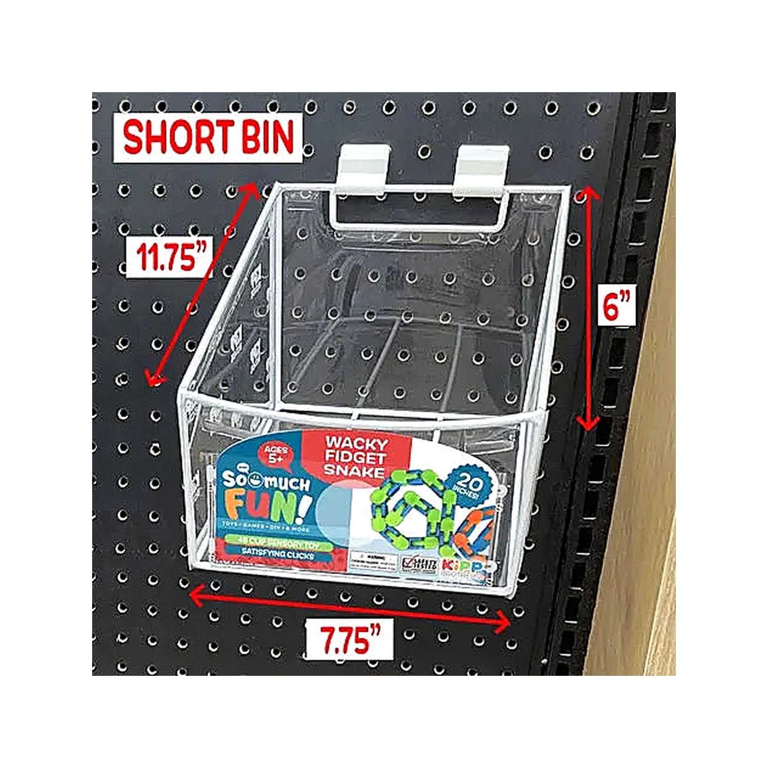 6in Clear Vinyl Merchandising Bins
