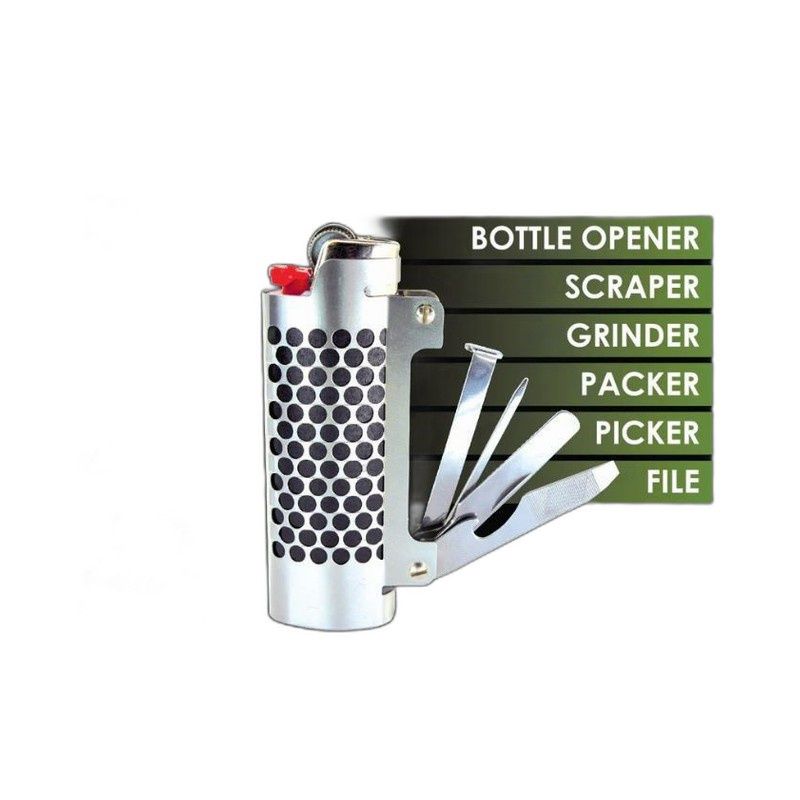 Metal Grinder 7-in-1 Lighter Case