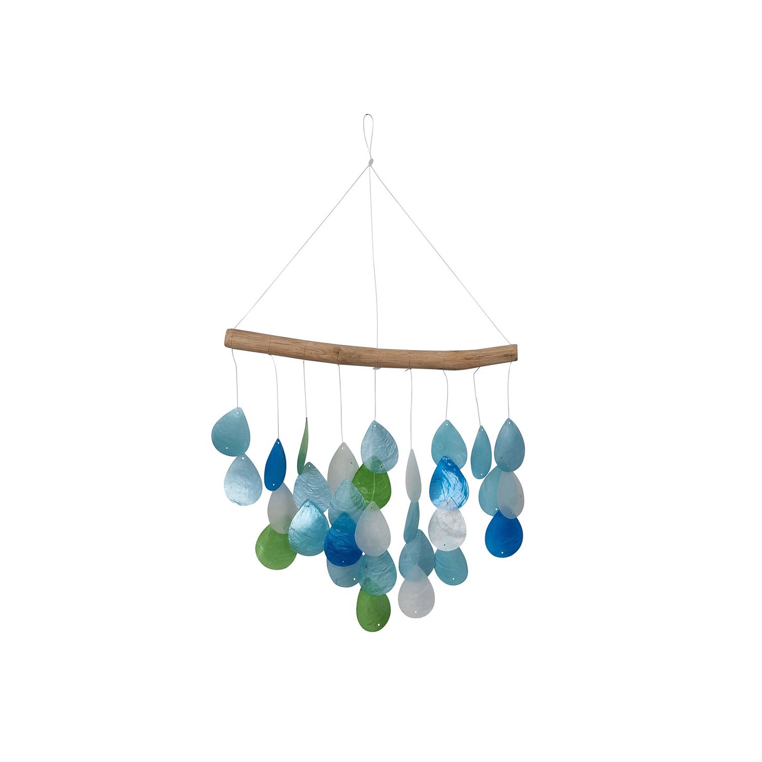 AQUA CAPIZ SHELL CHIMES