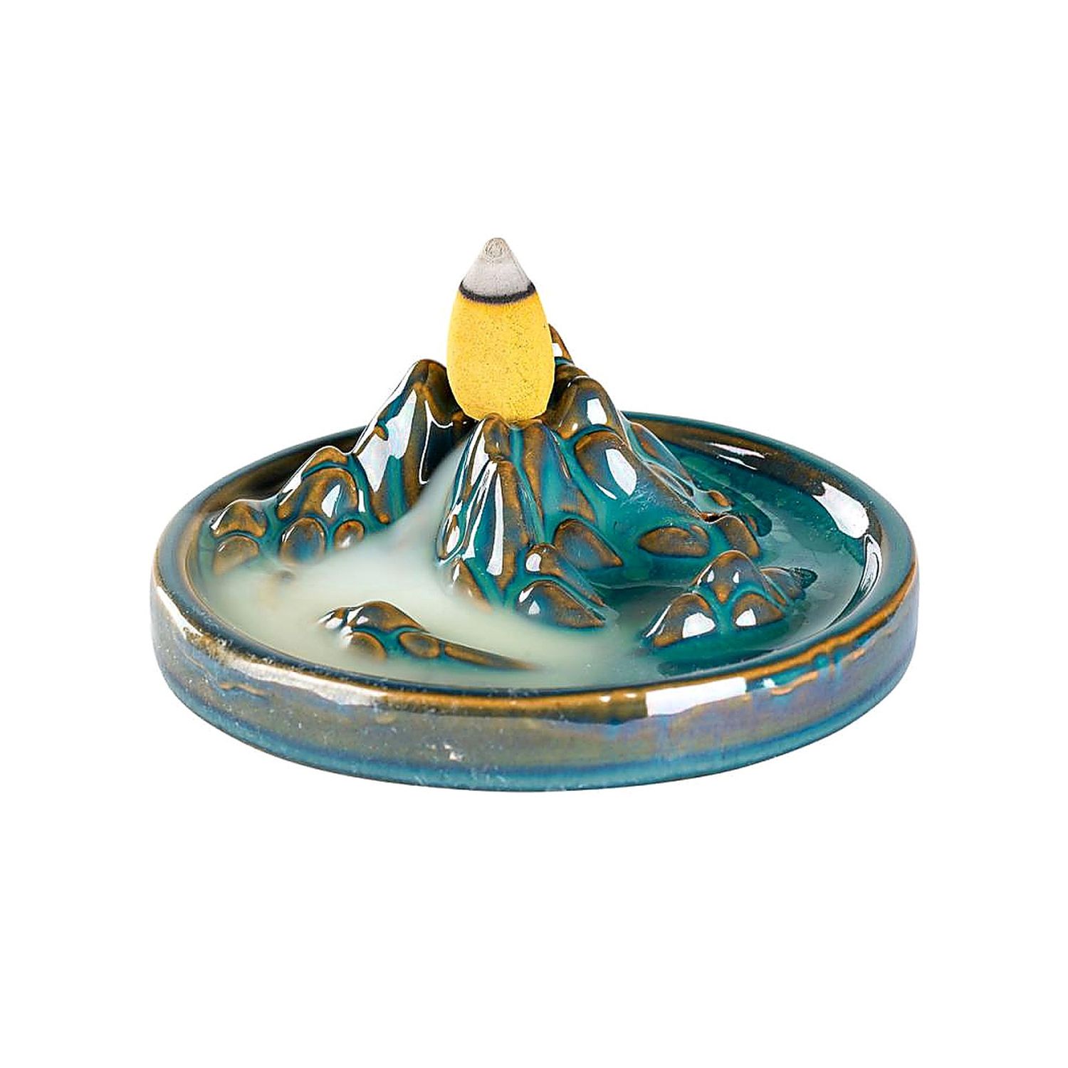 CERAMIC MOUNTAIN INCENSE BURNER