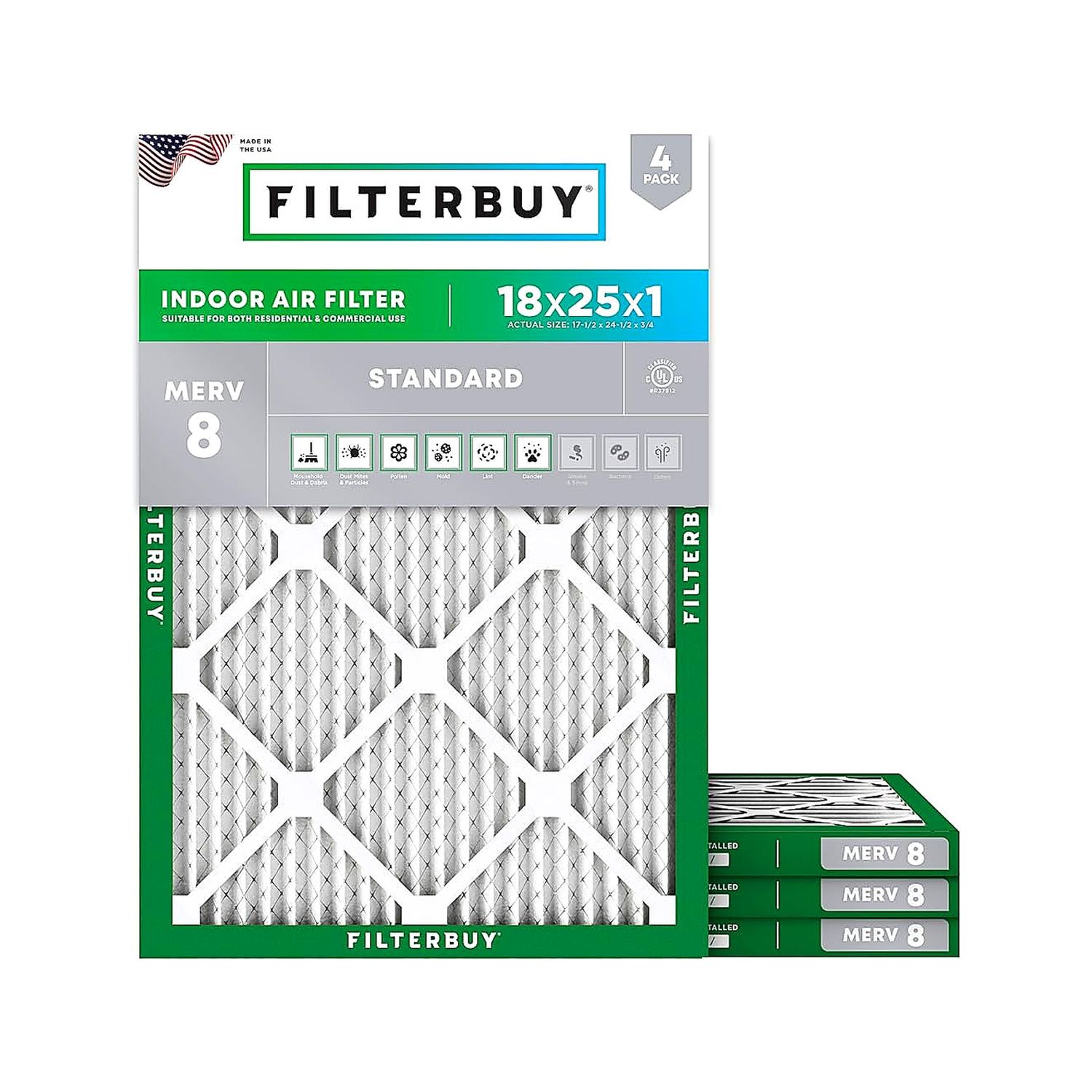 18X25X1 pleat merv 8