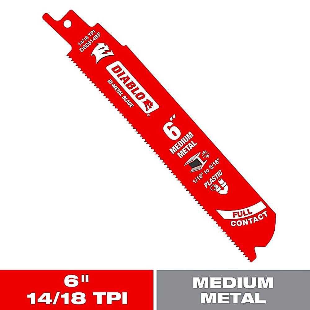 6"-14/18TH TPI BI-METAL RECIP 5pk