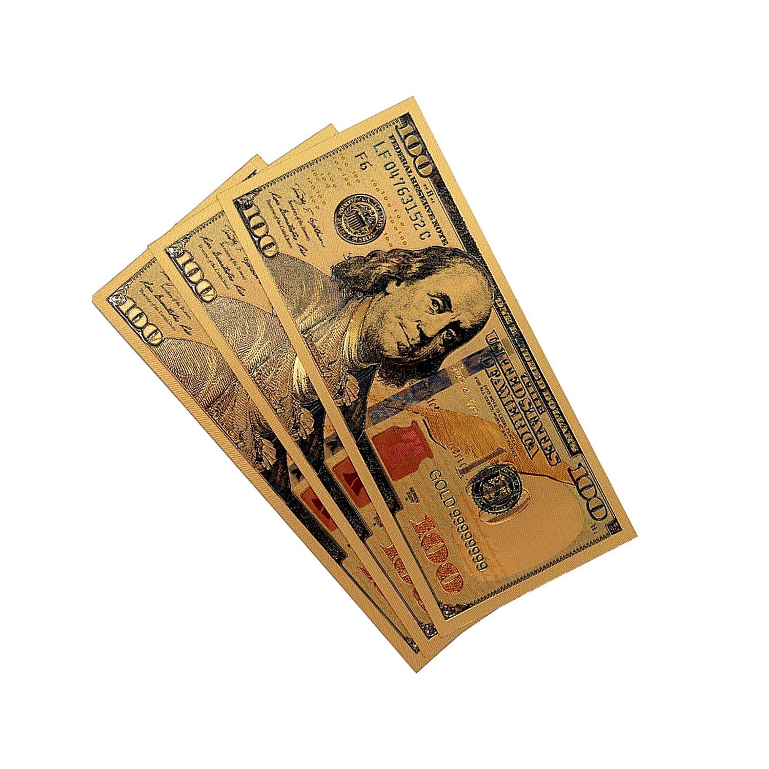Shiny Golden 100 Bills
