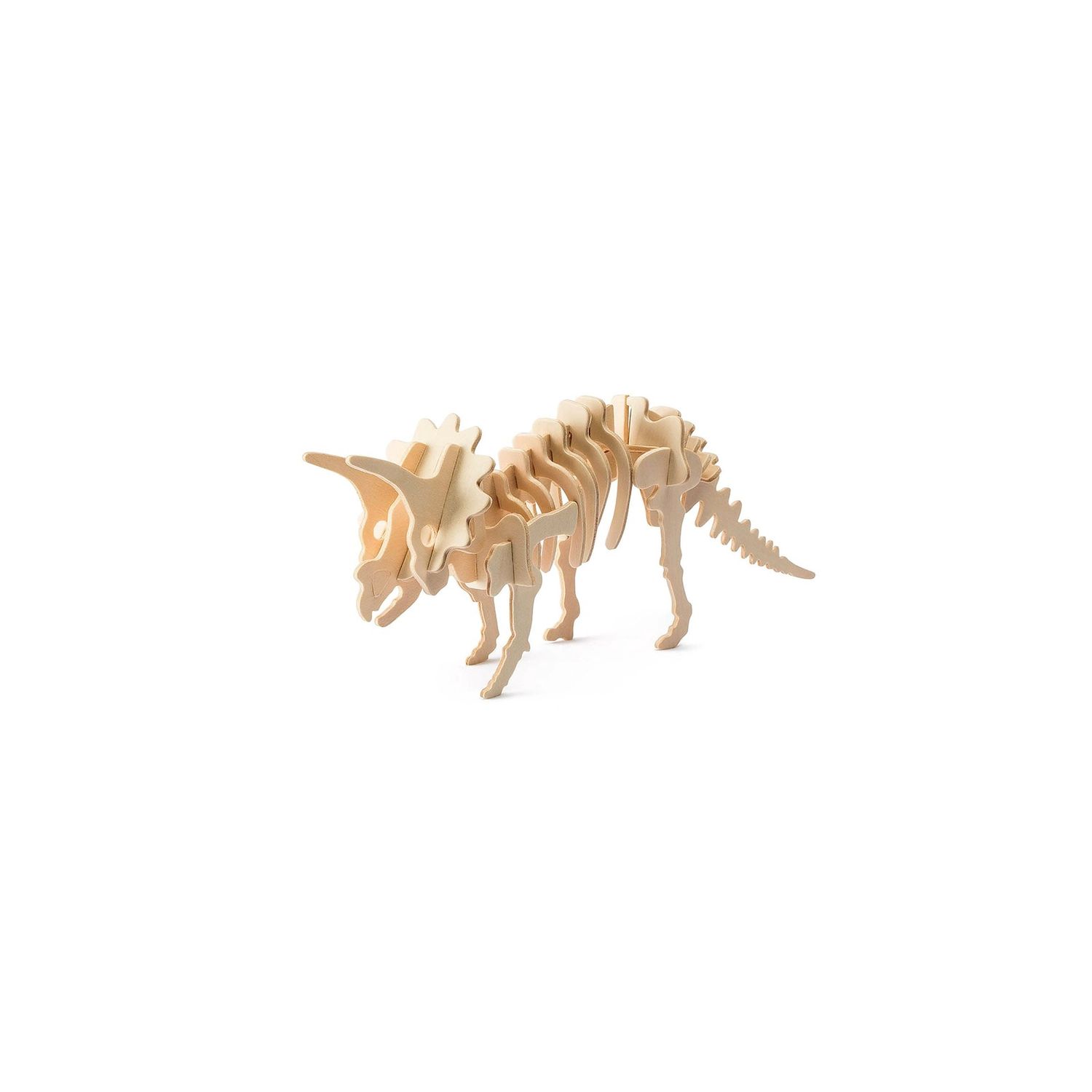 3D Wooden Puzzle: Triceratops