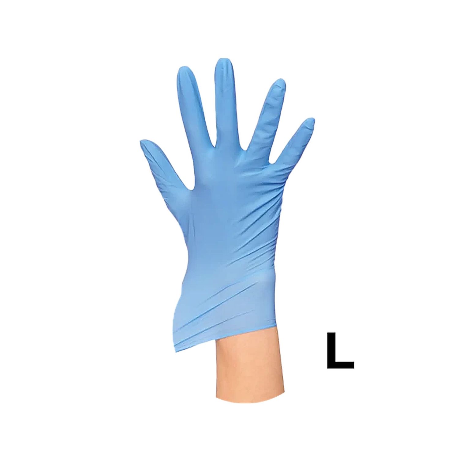 4mil NITRILE PF BLUE GLOVES LG