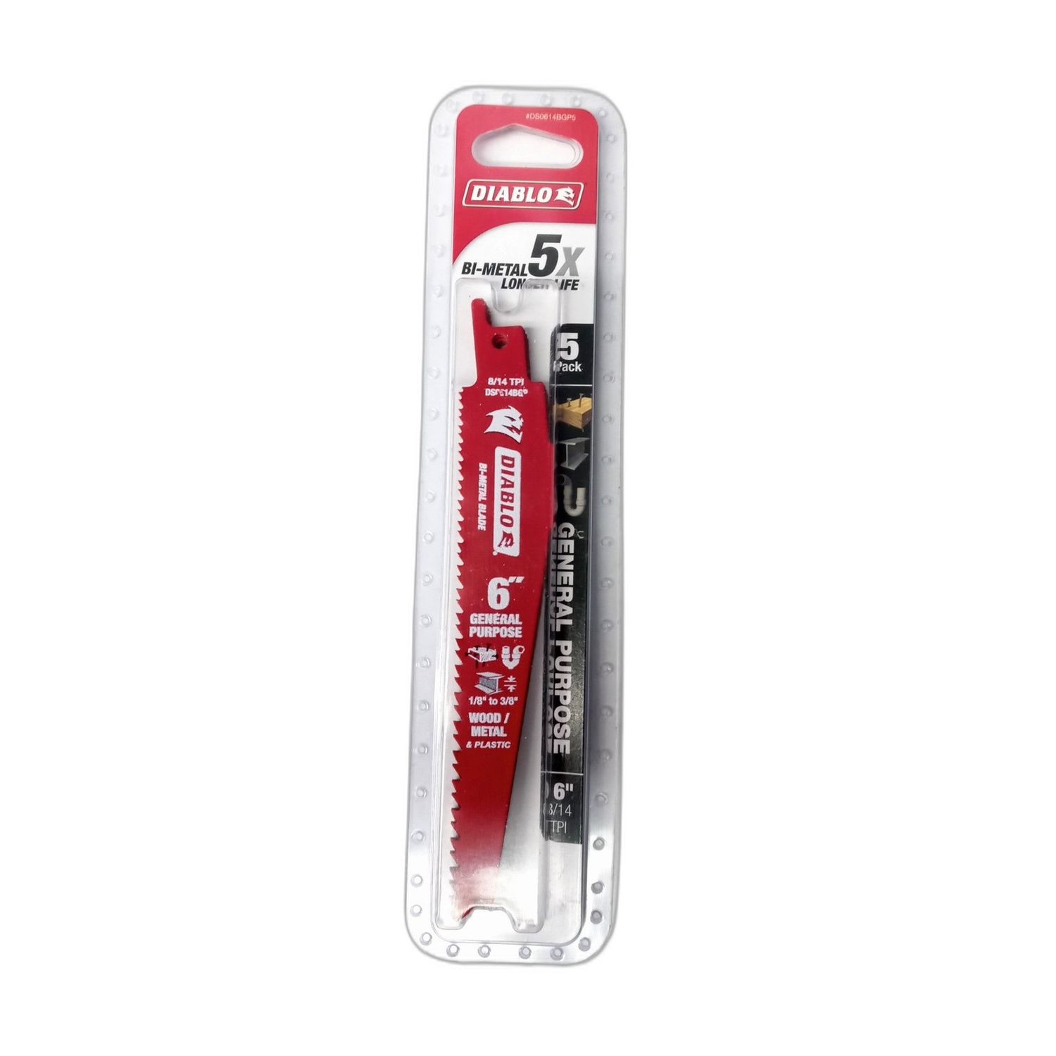6" 8/14TPI DIABLO DEMO (5PK)