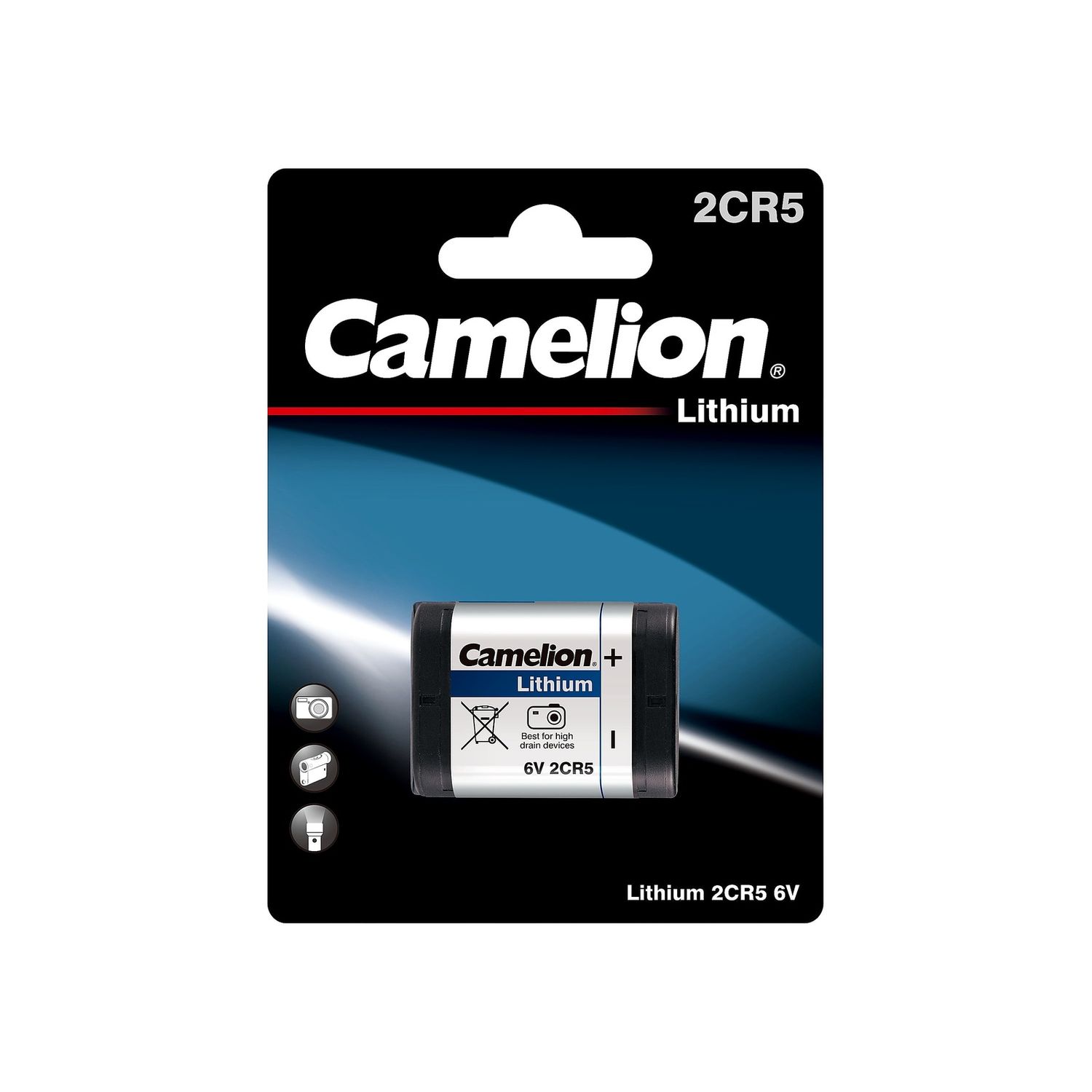Camelion 2CR5 6 Volt Lithium 1pk Blister