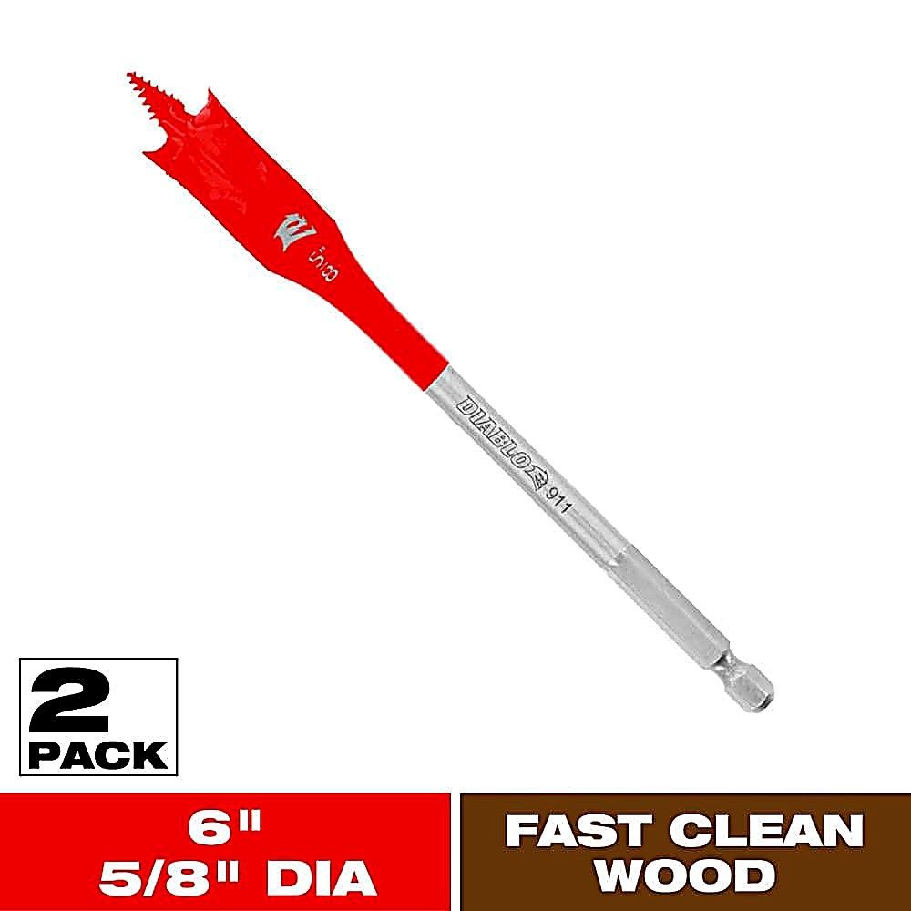 5/8" x 6" Speedemon Spade Bit 2Pk