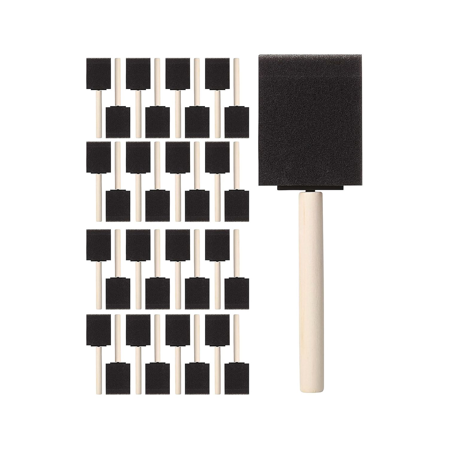 Foam Paint Brushes 2" Black
