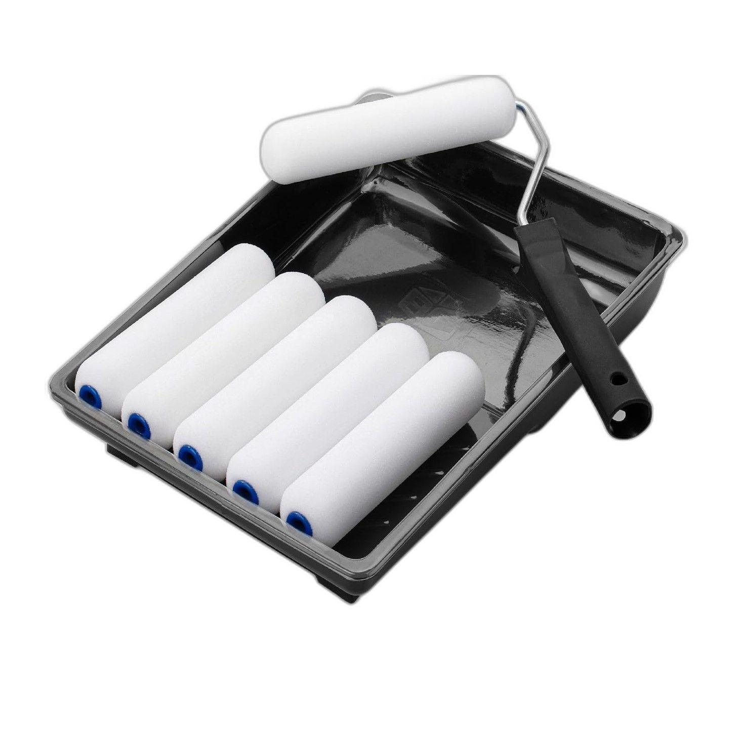 Paint Roller Kit, 9 pcs, 6-Inch Foam Tray