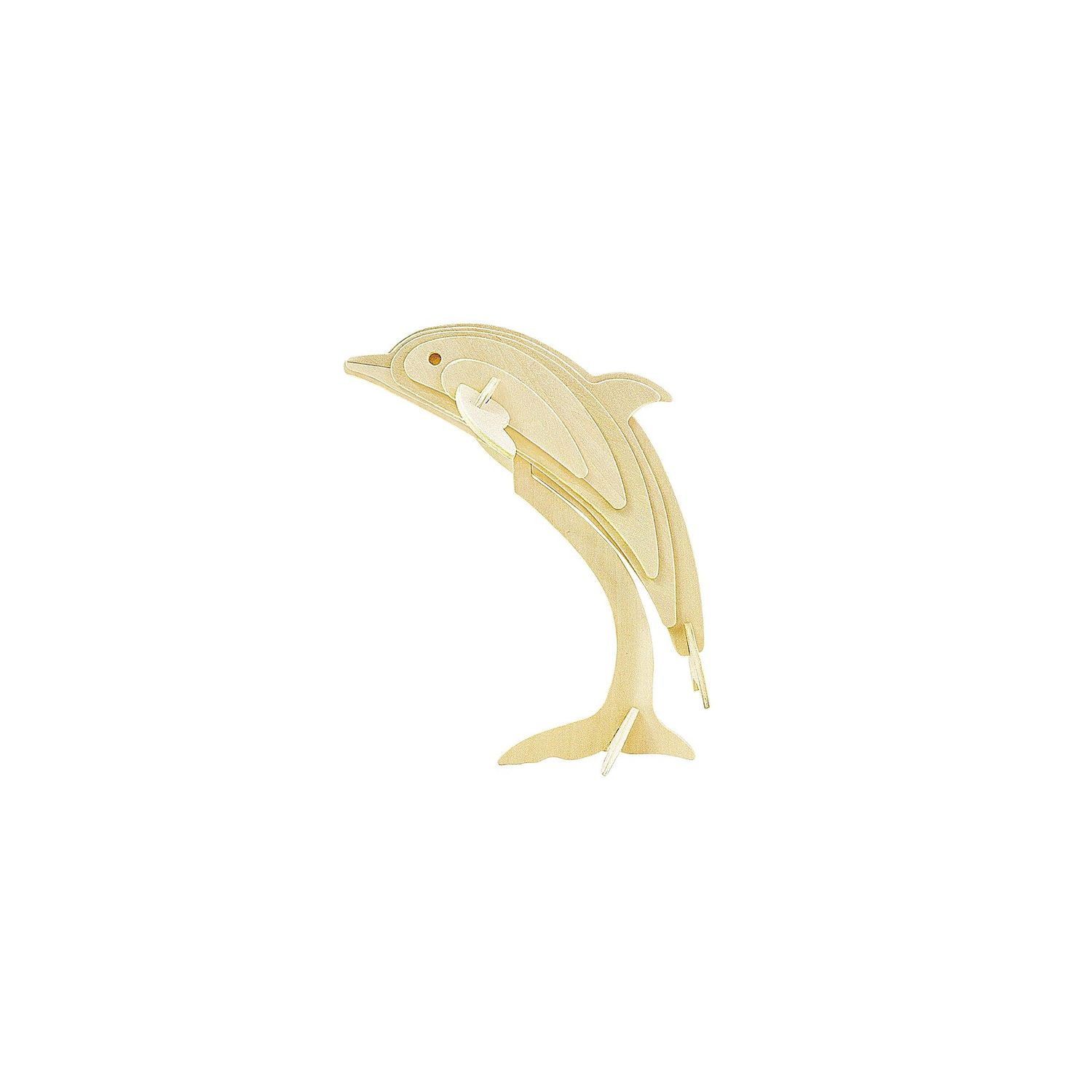 3D Wooden Puzzle: Dolphin