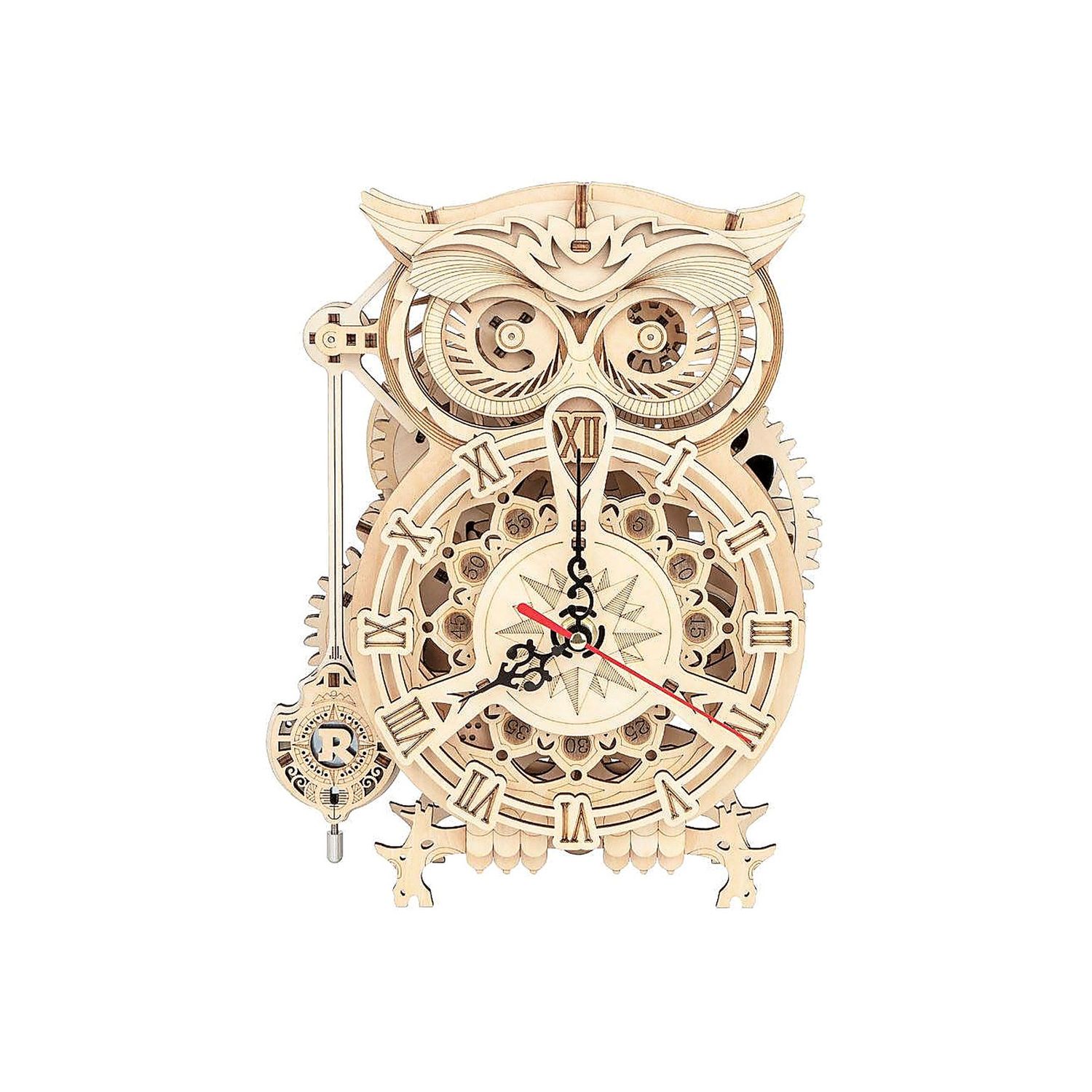 DIY Wooden Puzzle: Owl Clock