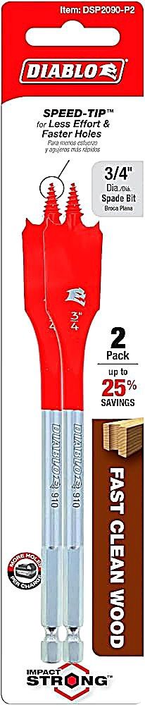 3/4" x 6" Speedemon Spade Bit 2pk