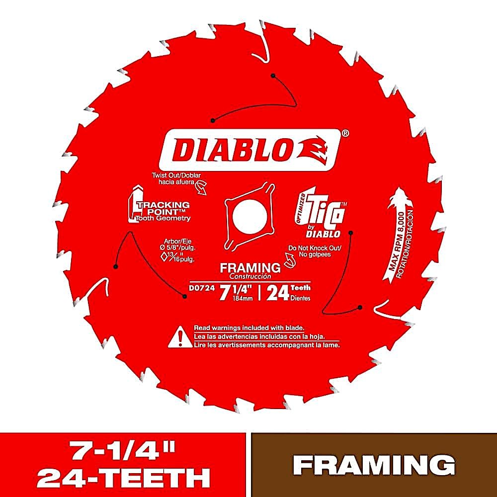 7-1/4"X24TH FRAMING SAW BLADE