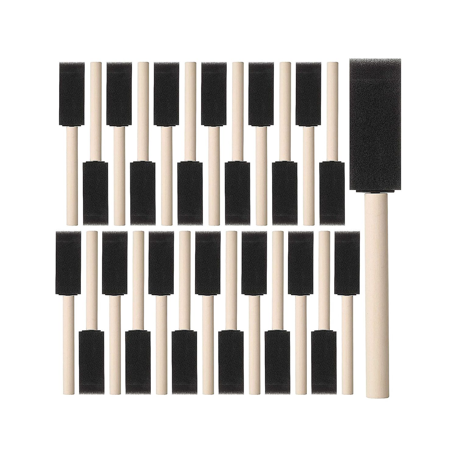 Foam Paint Brushes 4" Black