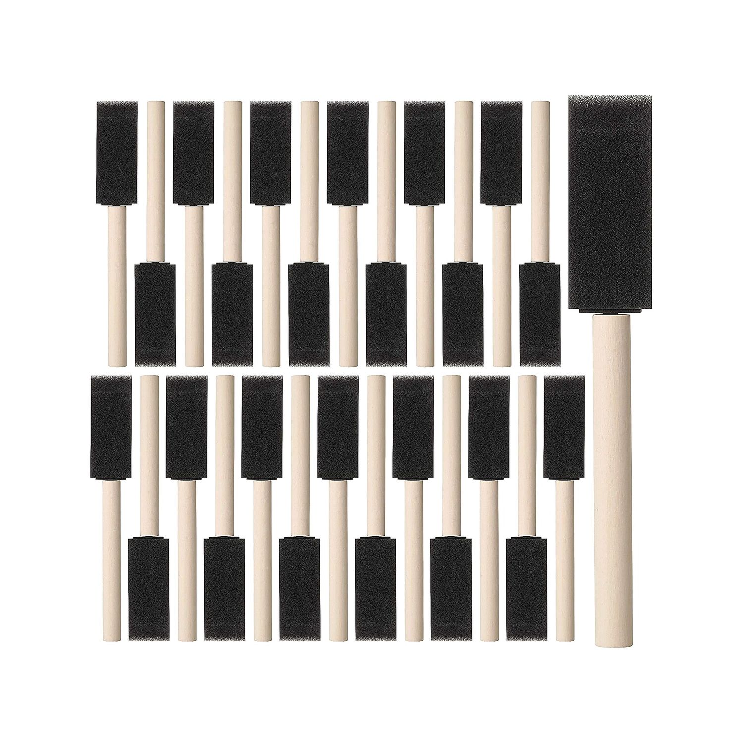 Foam Paint Brushes 4" Black