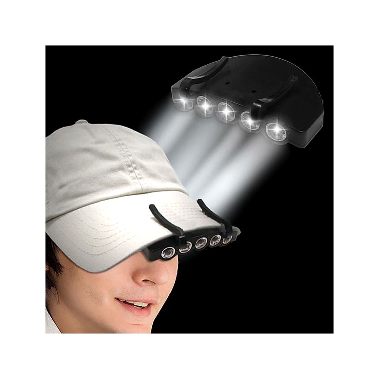 Clip On LED Hat Light Hands Free Blister Pack Bulk Closeout