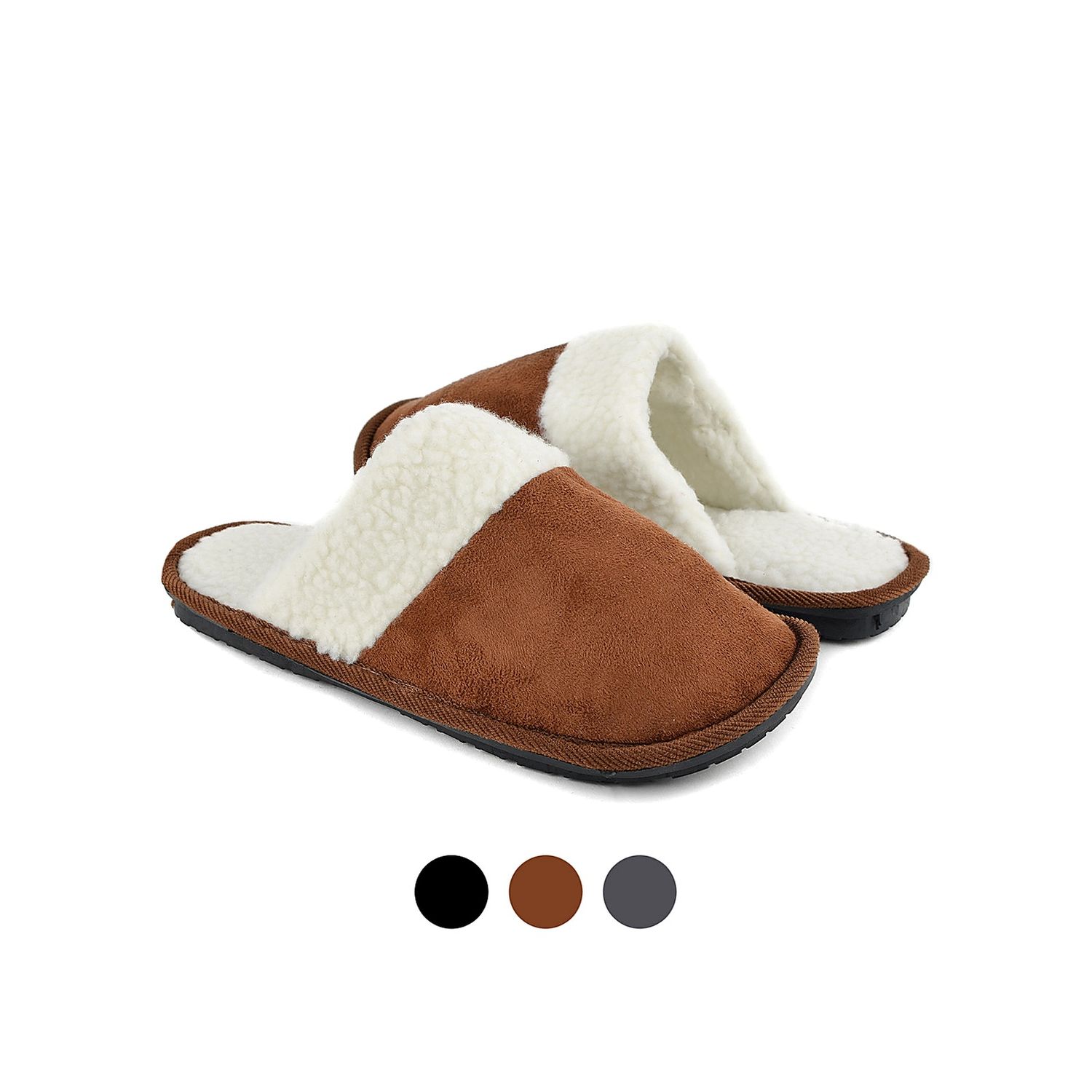 Men's Solid Color Slippers Med