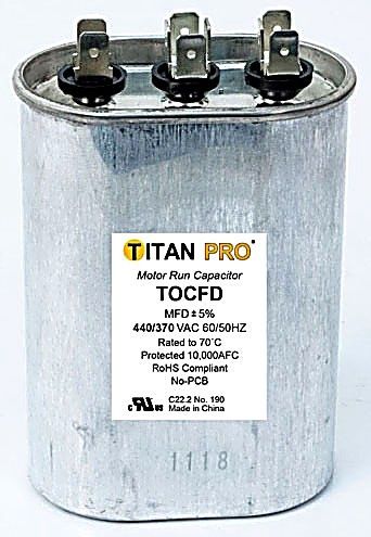 30+5 MFD 370/440 VAC RUN CAPACITOR