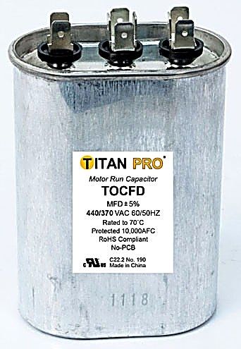 30+5 MFD 370/440 VAC RUN CAPACITOR