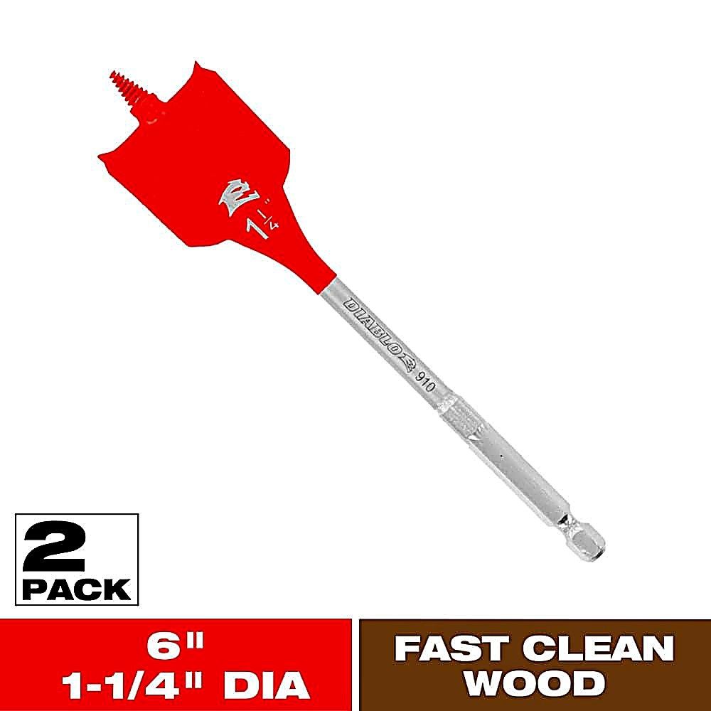 1-1/4" x 6" Speedemon Spade Bit (2PK)