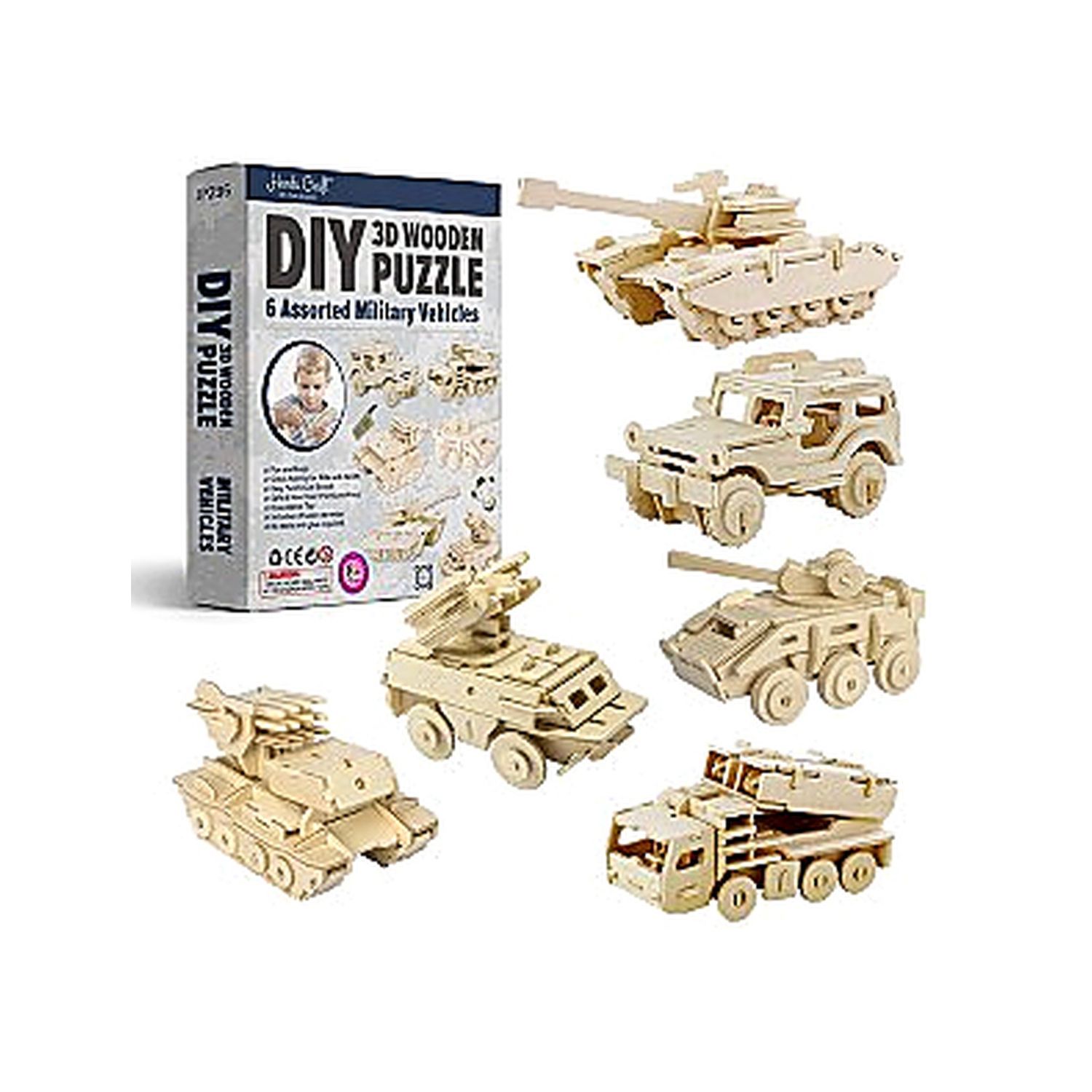 3D Wooden Puzzle Bundle Pack: Military Vehicles