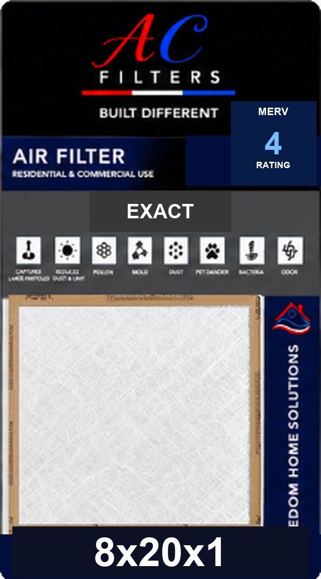 8 × 20 × 1 Exact EZ Flow II Fiberglass Filter (8 × 20 × 0.75)