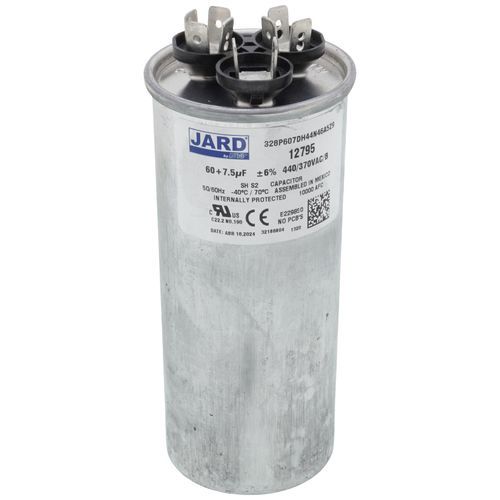 60/7.5 MFD 370/440 VAC Dual Run Capacitor