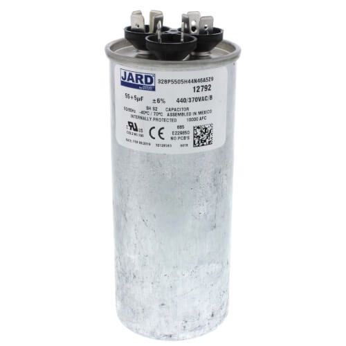 55/10 MFD 370/440 VAC Dual Run Capacitor