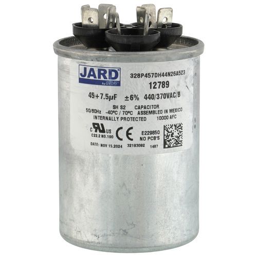 80/10 MFD 370/440 VAC Dual Run Capacitor