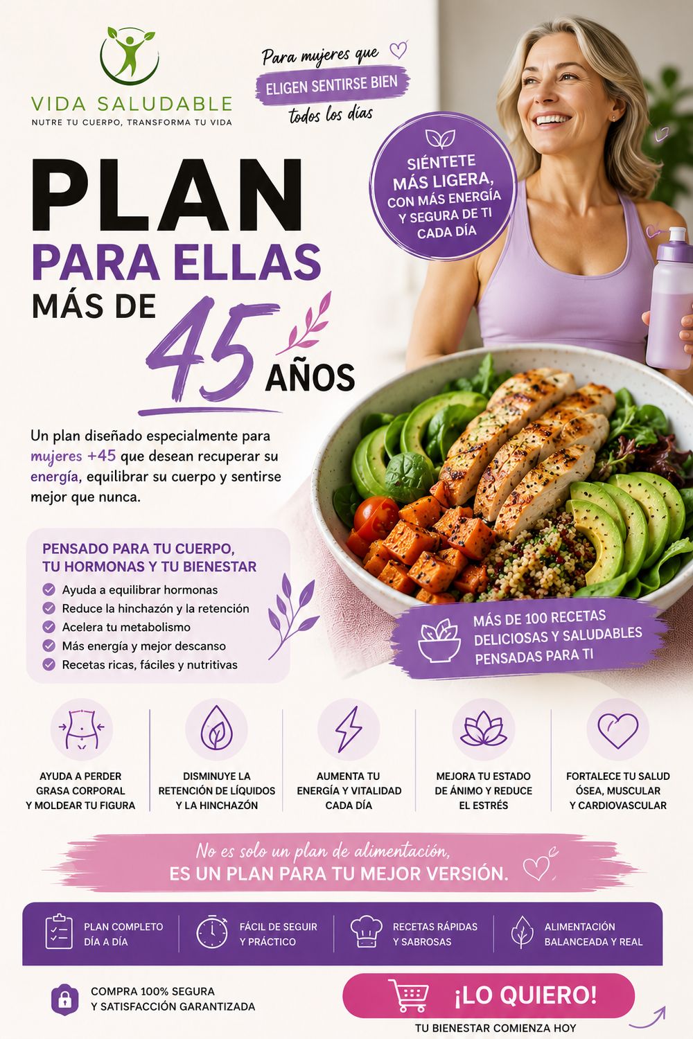 PLAN 45 DIAS PARA ELLAS MAS DE 40 AÑOS