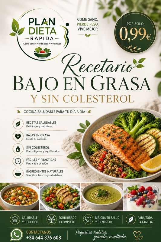 Recetario bajo en grasas y colesterol