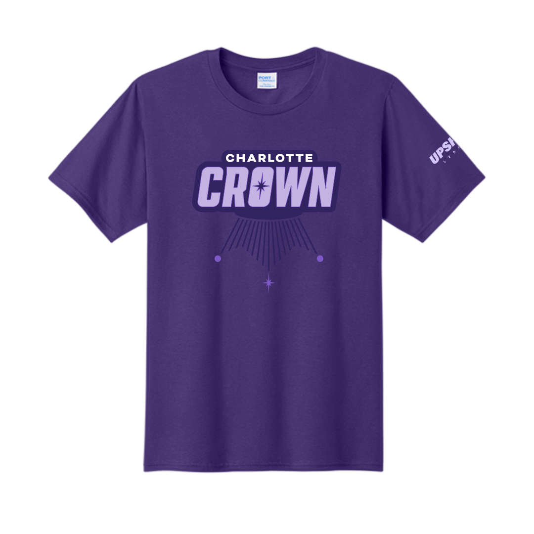Charlotte Crown Purple Lock Up Tee