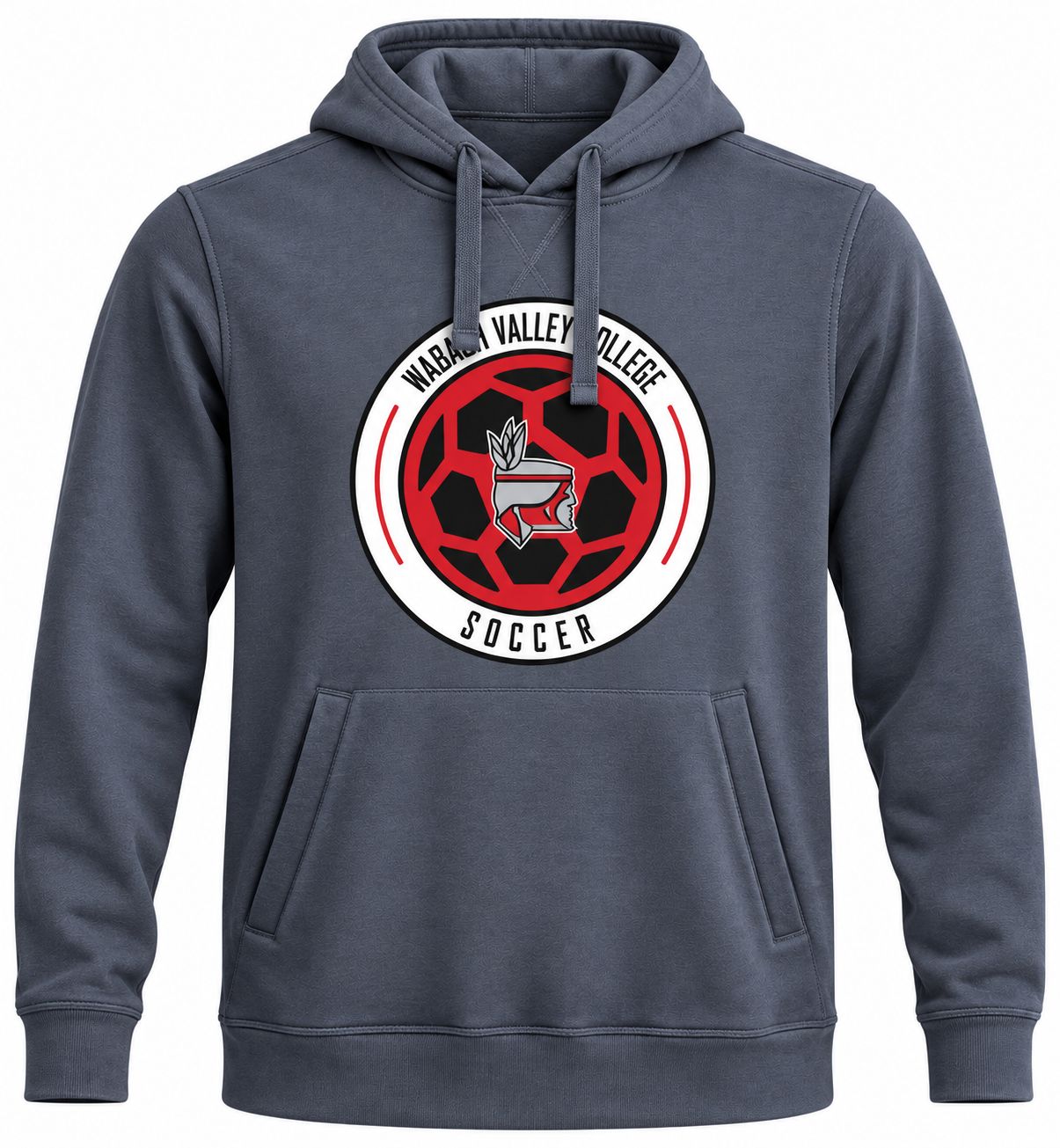 WVC Soccer Fleece Hoodies, Colour: Slate Gray, Size: Small