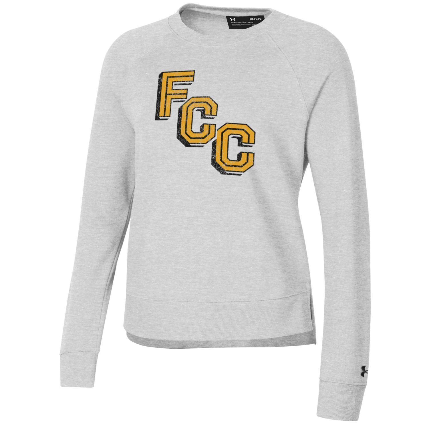 UA Wmns All Day FCC Crew, Color: Gray, Size: small