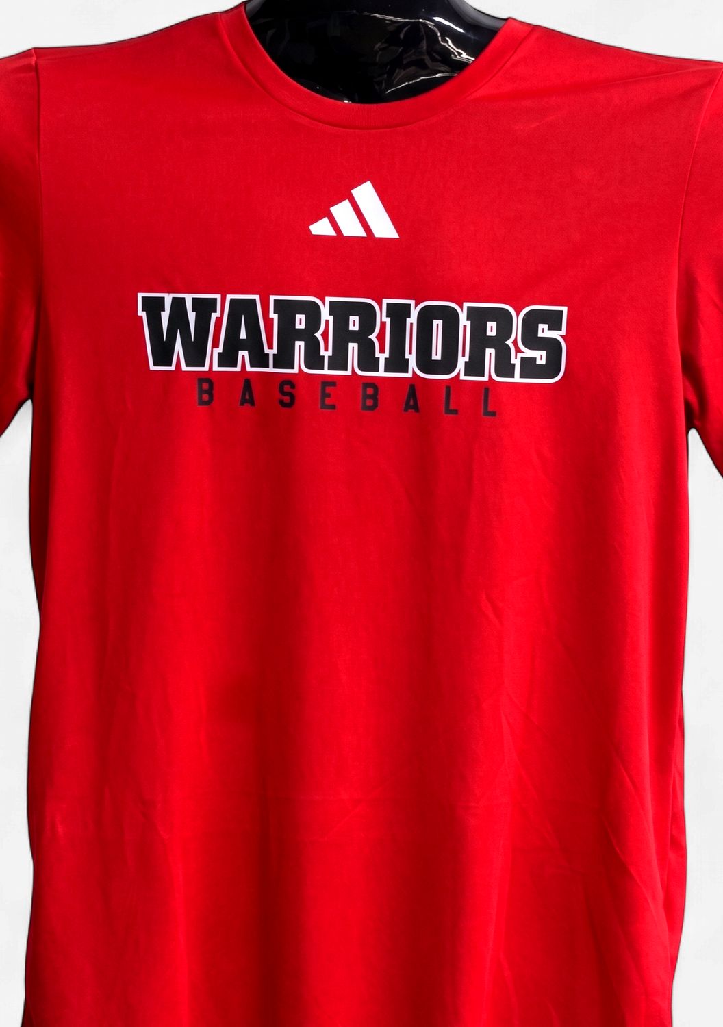 Warriors Baseball Tee, Color: Red, Size: Small