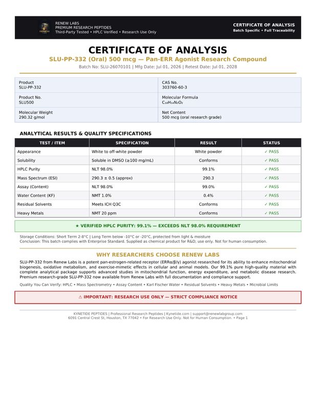 SLU-PP-332 Oral 500mcg