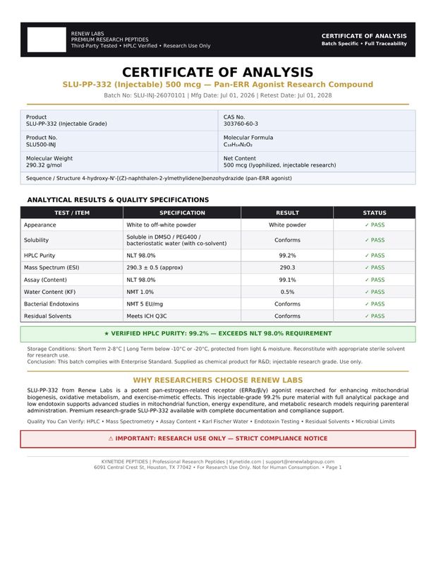 SLU-PP-332 500mcg