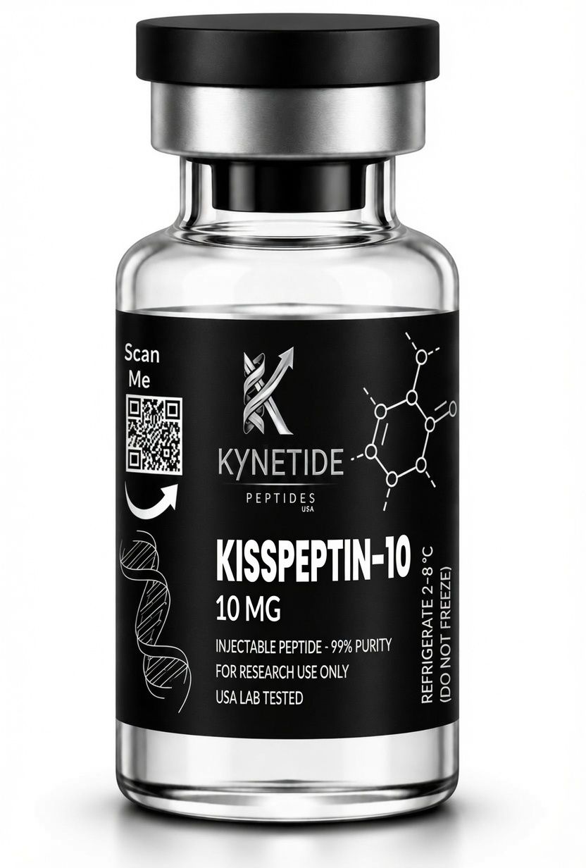 Kisspeptin-10 10mg research peptide bottle - 99.4%+ HPLC-verified purity, Kynetide