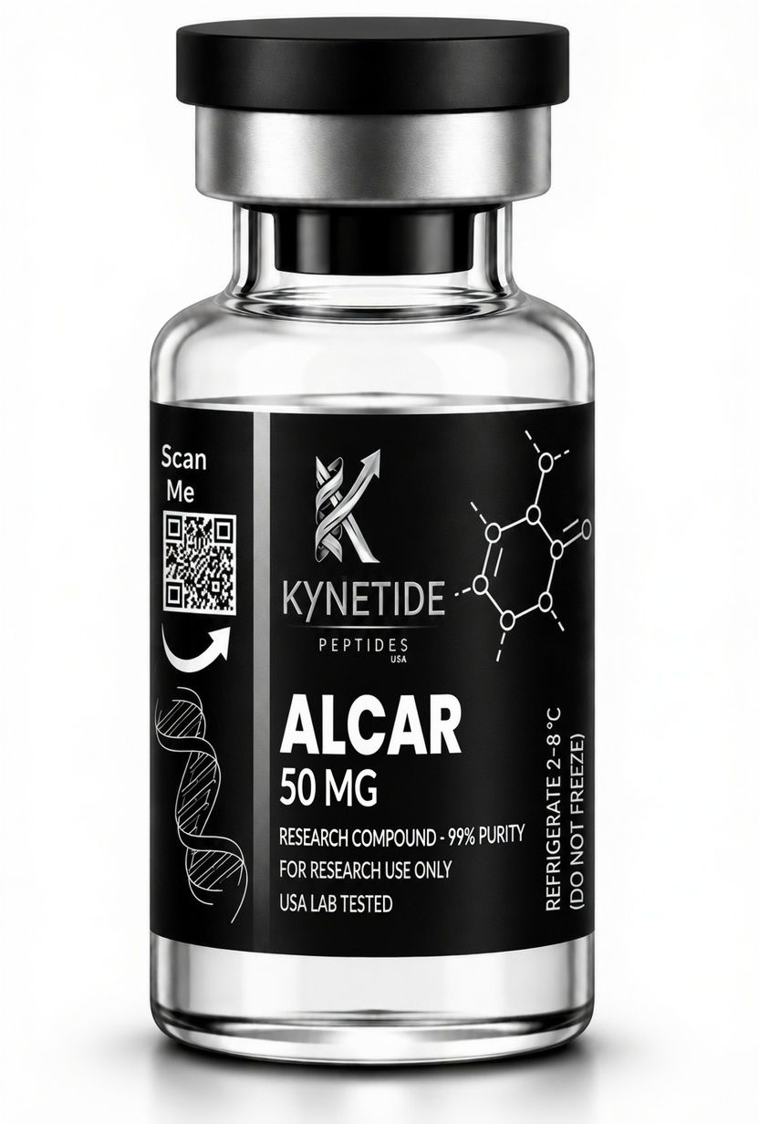 ALCAR (Acetyl-L-Carnitine) 50mg research peptide bottle - 99%+ HPLC pure, Kynetide