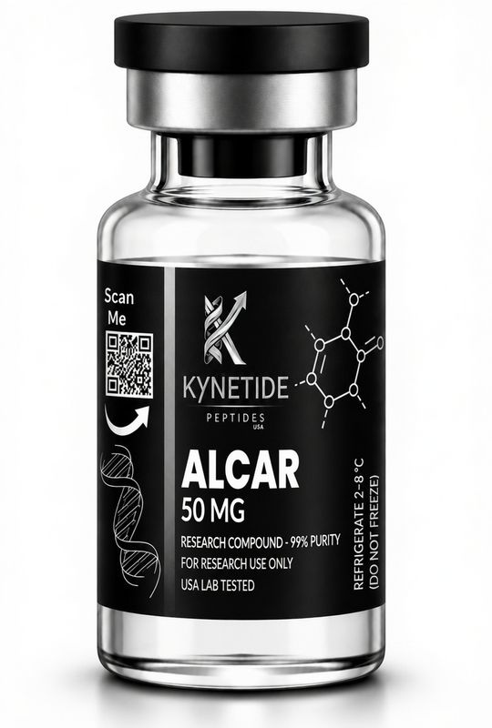 ALCAR 50mg ALCAR (Acetyl-L-Carnitine) 50mg research peptide bottle - 99%+ HPLC pure, Kynetide