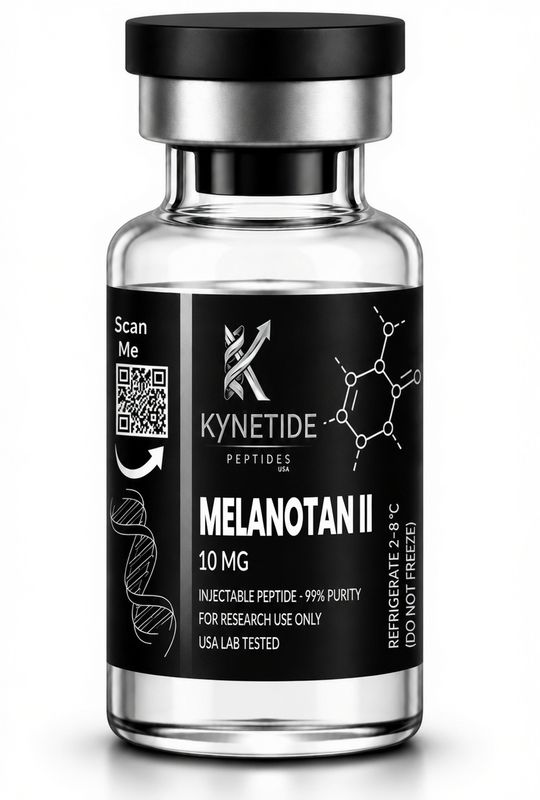Melanotan II 10mg Melanotan II 10mg research peptide bottle - 99%+ pure MSH analog, Kynetide
