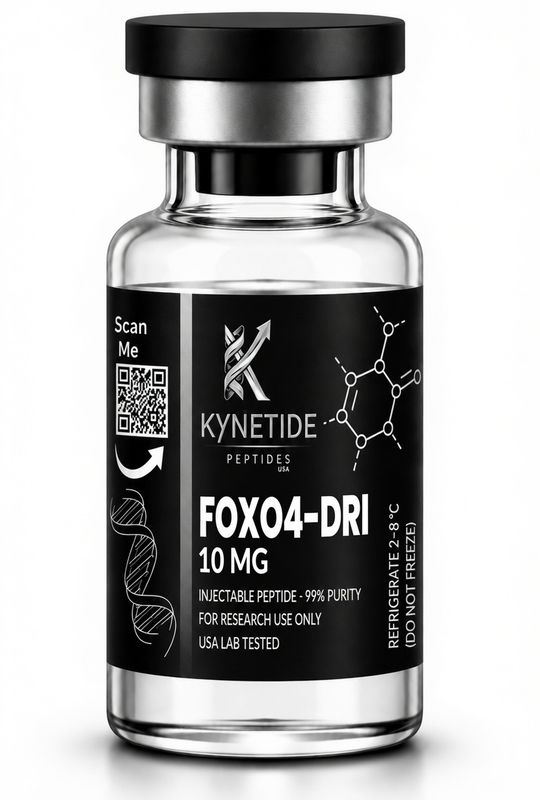 FOXO4-DRI 10mg FOXO4-DRI 10mg research peptide bottle - 98.9%+ HPLC-verified purity, Kynetide