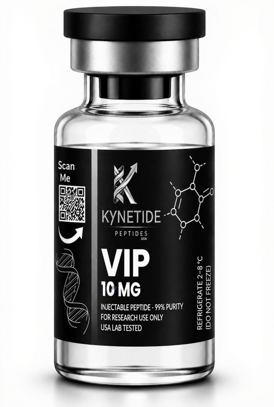 VIP 10mg (Vasoactive Intestinal Peptide) research peptide bottle - 99.1%+ HPLC-verified purity, Kynetide