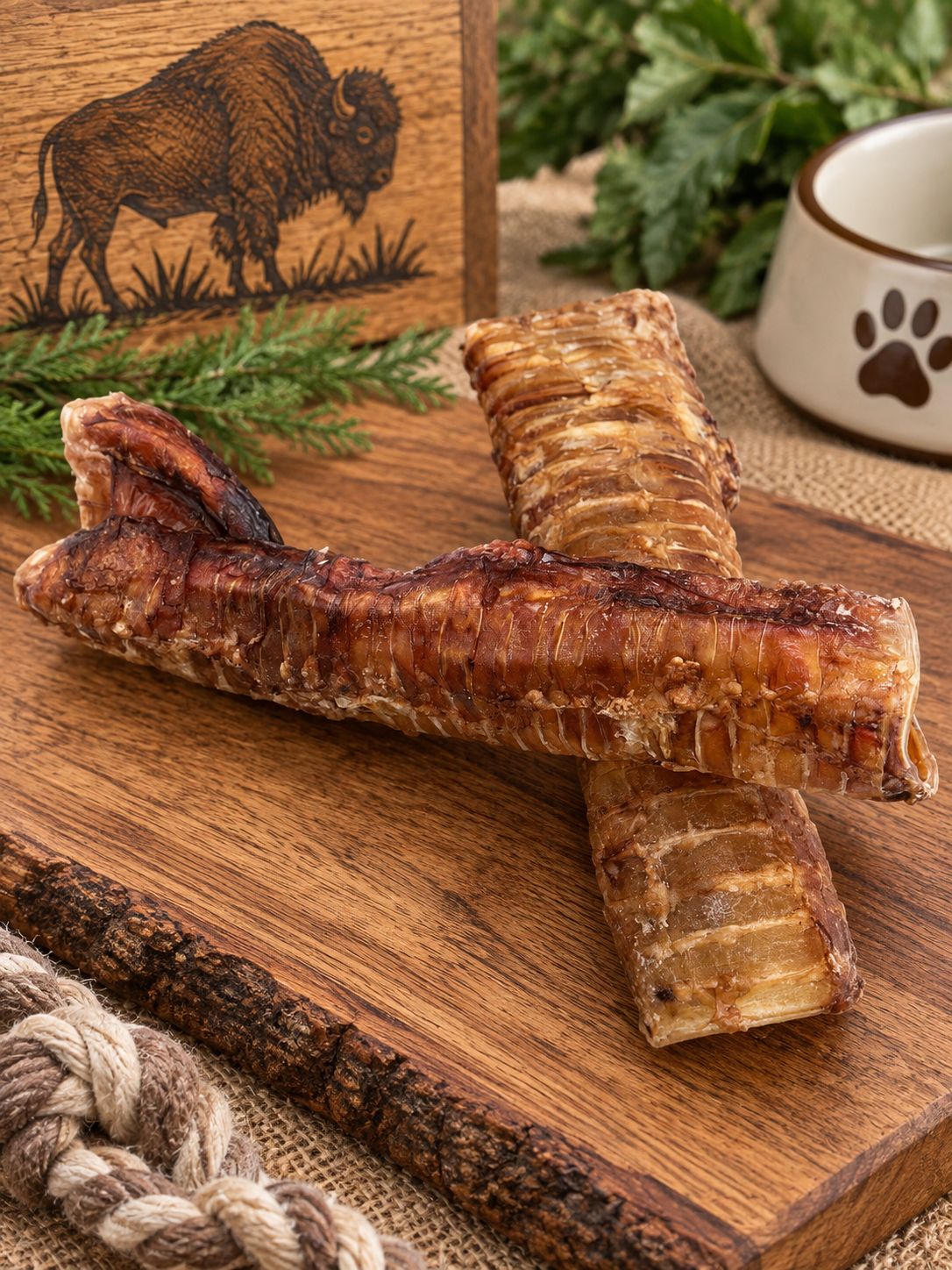 Dehydrated Bison Trachea, Size: 12" Bison Trachea