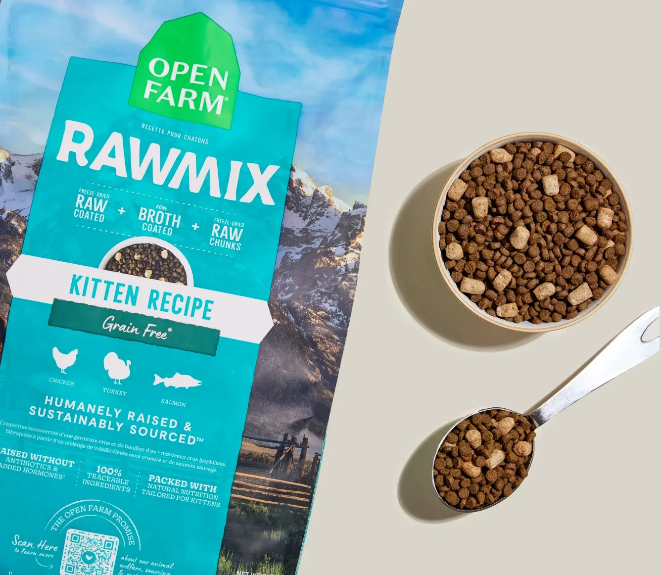 Open Farm Cat RawMix GF Kitten Chk/Trk/Slm 2.25 lb